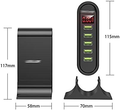 ZSEDP 5 Port USB punjač za LED zaslon Multi USB stanice za punjenje Universal Telefon Desktop Wall Home EU Us UK utikači