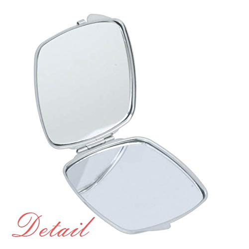 Ručno cvjetno ogledalo s jednostavnim uzorkom prijenosno kompaktno Džepno ogledalo za šminkanje dvostrano staklo