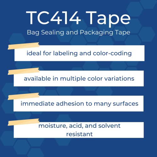 TAPECASE TC414 0,375 X 180YD Fluorange - UPVC, Fluorescentna narančasta vrećica za brtvljenje trake, široka 3/8, 180 m. Duljina, fluorange