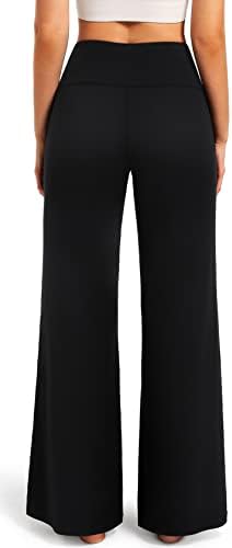 FullSoft ženske ležerne labave hlače široke noge-joga protočne udobne sportske atletske hlače za žene s visokim strukom za žene