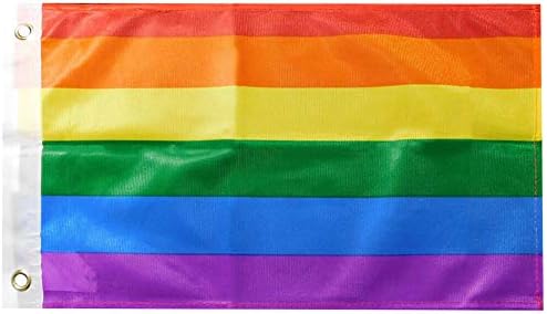 Američka veleprodaja Superstore Rainbow Stripes Pride 12x18 12 X18 grubi tekst pleteni najlon za najlone za zastavu automobila Gromets