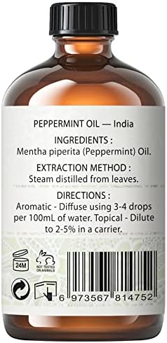 Evoke Occu esencijalno ulje peperminta 4 oz, premium eukaliptus ulje za difuzor miris diy sapun za svijeće-120 ml