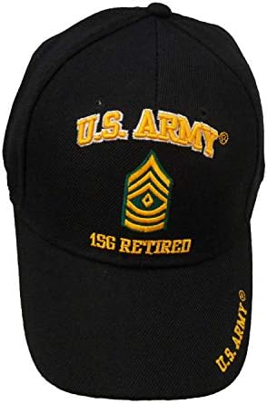 MWS 1SG Umirovljeni američka vojska akrilna licencirana crna kapica šešir
