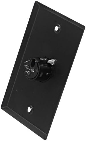 Seizmički audio sa-ploča5 crni zidna ploča od nehrđajućeg čelika s jednim XLR ženskim konektorom