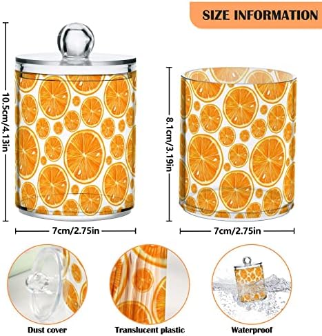 INNEWGOGO Oranges 2 pakiranje Organizator pamučnog objekta za loptu Organizator plastični pamučni kuglica s poklopcima s poklopcima