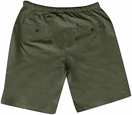 ZDFER muške kratke hlače na otvorenom casual kratke hlače trening pamučne posteljine kratke hlače na plaži.