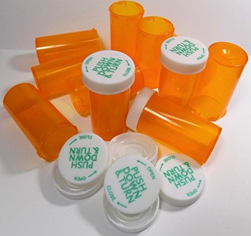 Plastične bočice na recept / bočice s čepovima veličine 8 drahma-Amber-Farmaceutska ocjena količina 50-1000