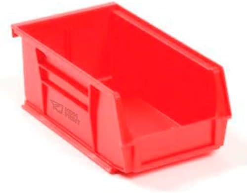 Plastična kanta i kanta za objesiti, 4-1/8 W x 7-3/8 d x 3 h, crvena