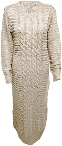 Ženska elegantna haljina s dugim rukavima jela Okrugli vrat party zimska haljina klub s jednodijelnim džemperima