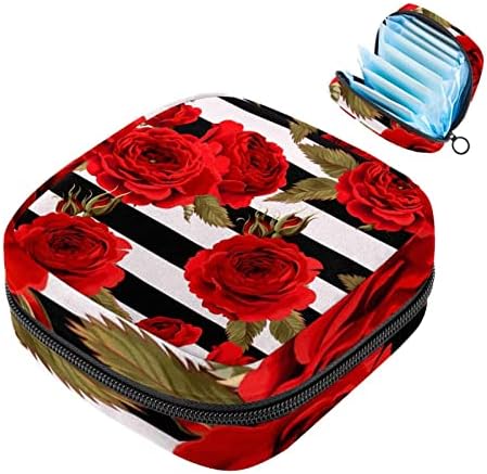 Torba za razdoblje, torba za odlaganje sanitarne salvete, držač jastučića za razdoblje, torbica za šminku, cvijet