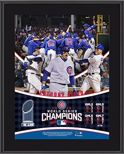 Anthony Rizzo Chicago Cubs MLB World Series Champions 10.5 X 13 Sublimirani plak - MLB plaketi i kolaže