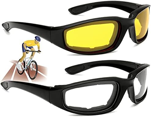 Sportske sunčane naočale 2pcs Naočale za motocikle Naočale za jahanje zaštitne spužvaste Naočale za trčanje biciklizam skijanje ribolov