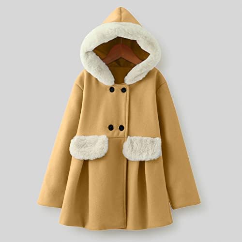 Djevojčice za djevojke zimske jakne od vjetroelektrana Djeca toplo runo s kapuljačom jakne za jaknu Djevojka vremenski kaput