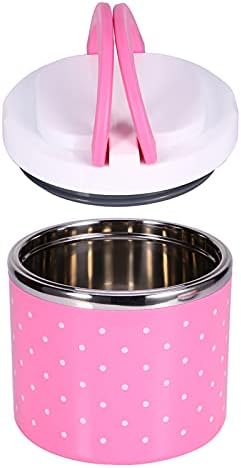 1-slojna kutija za Bento od nehrđajućeg čelika kutija za skladištenje hrane termoboks za ručak ružičasti spremnik za hranu prijenosni