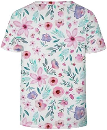 Ženski vrhovi za ljeto 2023. modni print okrugli vrat labava majica kratki rukavi casual bluza