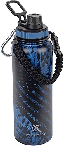Exnus Poluge Vakuum od nehrđajućeg čelika Izolirana boca s vodom od 40 oz, PRIM1 Blue Flag & ExtUSUS dvostruko kampiranje visećih viseća,