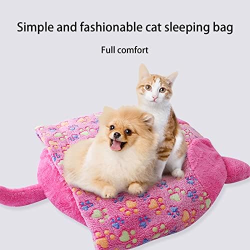 Vrhunska vreća za spavanje za mačke, dizajn u obliku mačje špilje, lako se klizi na krevet za mačke s kapuljačom, mekana samozagrijavajuća
