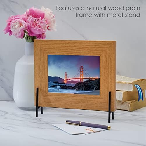 Melannco 10 x 10 inčni okvir za drvo, prikazuje 7 x 5 fotografija, prirodno