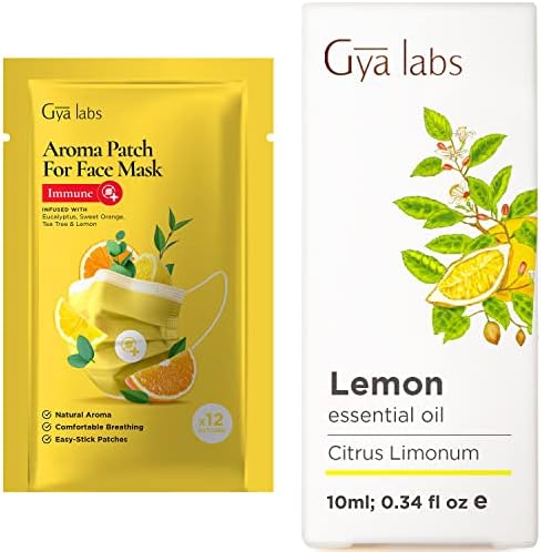 Naljepnice imunološke arome za maske i esencijalno ulje limuna za set difuzora - čista terapijska esencijalna ulja - GYA laboratorij