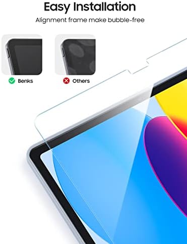 Benks zaštitnik zaslona dizajniran za novu generaciju iPada 10, 9h tvrdoća od kaljenog stakla, kompatibilan s Apple olovkom, protiv