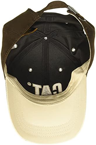 Caterpillar muški zaštitni znak Microsuede šeširi s vezenim prednjim dijelom, zakrivljeni račun s kontrastom i zatvaranje remena