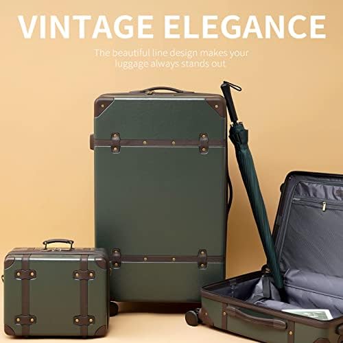 svestrani Vintage kovčeg od bindera sa smeđom završnom obradom, lagan i izdržljiv kovčeg s čvrstim tijelom, s dvostrukim okretnim kotačima,