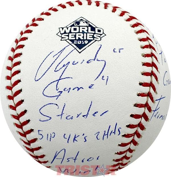Jose Urquidy Autografirani 2019. bejzbol Svjetske serije s natpisima s ograničenim izdanjem - Autografirani bejzbols
