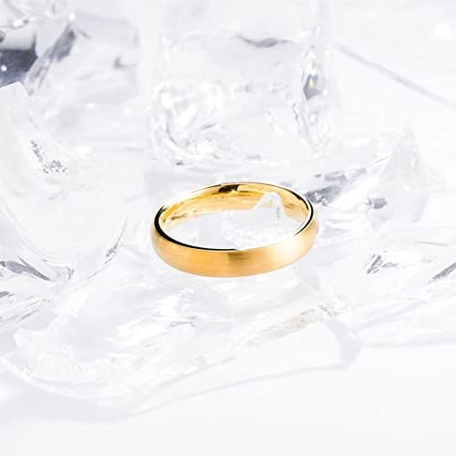 ; 14k ZLATO / ružičasto zlato 4mm 6mm 8mm volfram karbid prsten s kupolom mat mat vjenčani prsten s kupolom mat muški prsten udobno