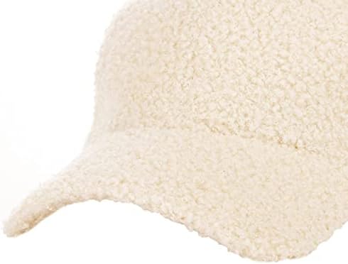 YCMI Lamb-Wool Baseball Hats za žene zimsko-gnojni bejzbol kapu Podesiv