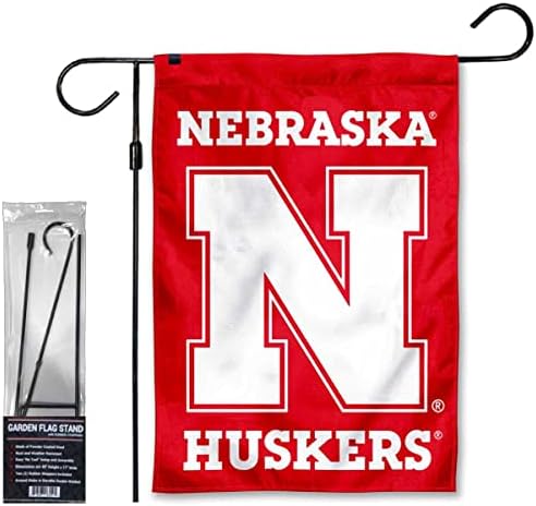 Nebraska Huskers Red N logotip Garden zastave i zastave stajališta zastave set