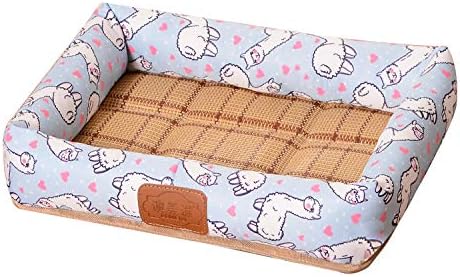 Ljetni krevet za pse i mačke Sleep jastuk za štenad gnijezdo za velike pse i mačke hladno hladno svileno prostirke osvježavajući pleteni