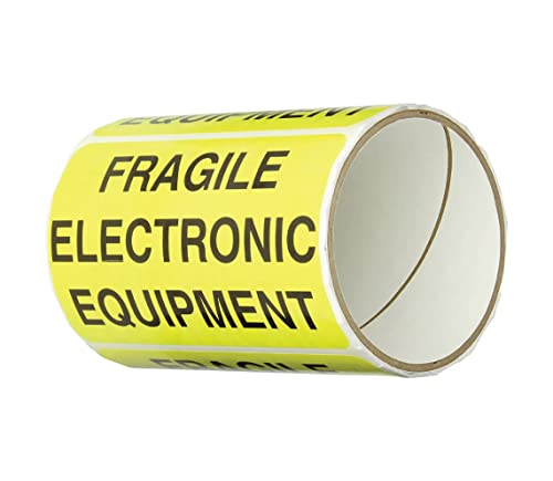 TAPECASE Oznake za pakiranje Krhka elektronička oprema, žuta/crna - 50 po paketu