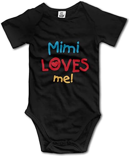 Oascuver Slatka beba Mimi me voli i pokloni bodysuit kratki rukavi crni