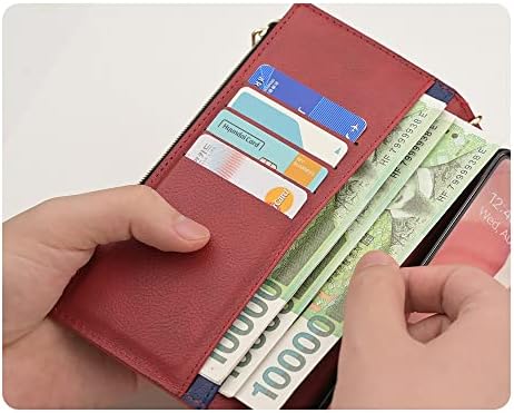 Torbica za novčanik s patentnim zatvaračem za novčanik s patentnim zatvaračem s utorom za držač kreditne kartice remen za zapešće torbica