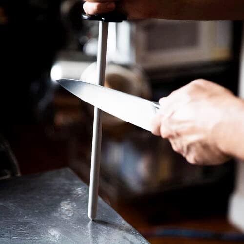 12-inčna šipka za oštrenje noža od čelika za brušenje, vrhunska ručka za oštrenje noža od ugljičnog čelika, jednostavno oštrenje noža