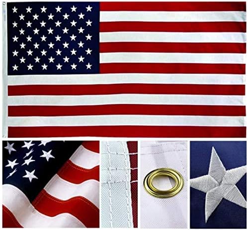 Američka veleprodaja Superstore 12x18 inča USA 300D vezena zastava čamca Gromets