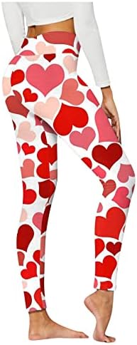 Ženske gamaše s visokim strukom Valentinovo Ljubav tiskani joga hlače za vježbanje hlača Fitness Skinny Atletske hlače