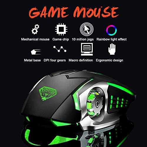 Gaming miševi 2 gaming miš žičani sa bočnim gumbima isključivanje zvuka Cool iridescentno prozračno svjetlosno djelovanje mehanički