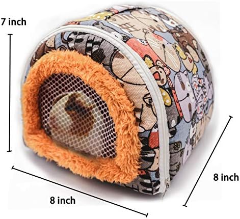 Prijenosna torba za nošenje malih životinja; torba za nošenje hrčaka s uklonjivim remenom s patentnim zatvaračem Prozračna mala zamorčić