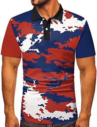 Muška košulja muška ležerna ljetna košulja kratkih rukava s odbijenim ovratnikom majica s printom top bluza visoke muške košulje za