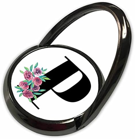 3Drose 3Drose Mahwish - Monogram - Slika cvjetnog monograma P - Telefonski prstenovi