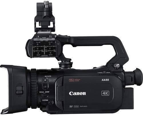 Canon XA55 Professional UHD 4K paket kamkordera s Lilliput 7 inčnim punim HD monitorom, podstavljenim futrolom za nošenje, 128 GB SD