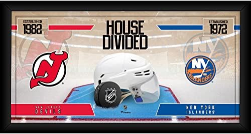 New Jersey Devils vs. New York Islanders uokvireni 10 x 20 podijeljeni hokejski kolaž - NHL timski plakovi i kolaži