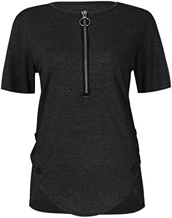 Litrycamev kratke majice za žene trendovske žene ljetni vrhovi izlaze iznesene ležerne radne bluze udobne elegantne majice gornje košulje