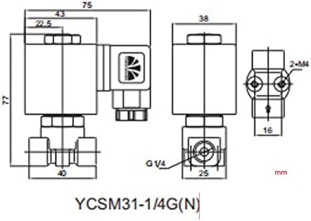 Fafeicy YCSM31-02-2GBN solenoidni ventil, G 1/4 u mesinganom elektromagnetskom ventilu s malim napajanjem, 0 do 1,0MPa, promjera 2,5
