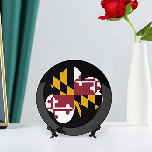 Maryland zastava Shamrock Bone China Dekorativna ploča keramičke ploče zanatske ploče s izložbom za uređenje kućnog ureda ukras zida