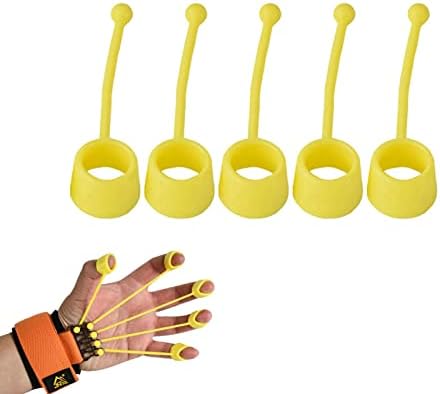 Ojačavač prstiju 5pcs elastično vježbač silikonskih prstiju i ojačanje ruku prijenosni trening podlaktice za poboljšanje čvrstoće prsta