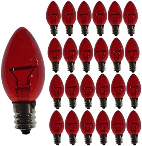 97 crvena LED Božićna zamjenska žarulja od 1 vata Vintage LED žarulje sa žarnom niti Edison 912 Baza kandelabra ukrasna svijeća vrtna