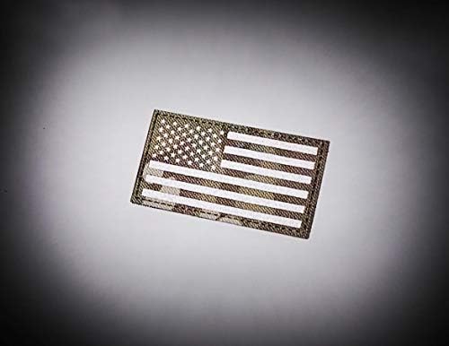 Naprijed 3,5 x 2 inčni pokriveni reflektivni multicam američka zastava zastava