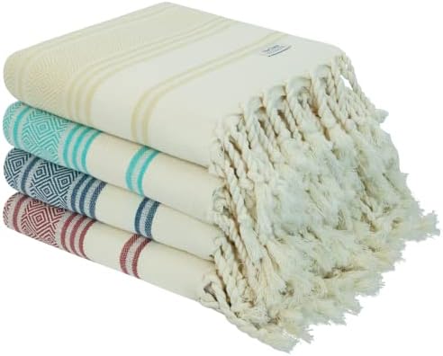 Vaš izbor turski set ručnika za plažu od 4 - konton turskog ručnika dijamantskog tkanja, bez pijeska brze suhe ručnike na plaži